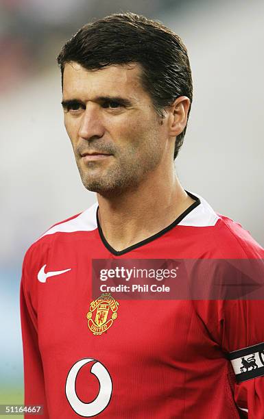 Portrait of Roy Keane of Manchester United prior to the Champions World Series Game between Manchester Unitad and Celtic at Lincoln Finacial Field on...