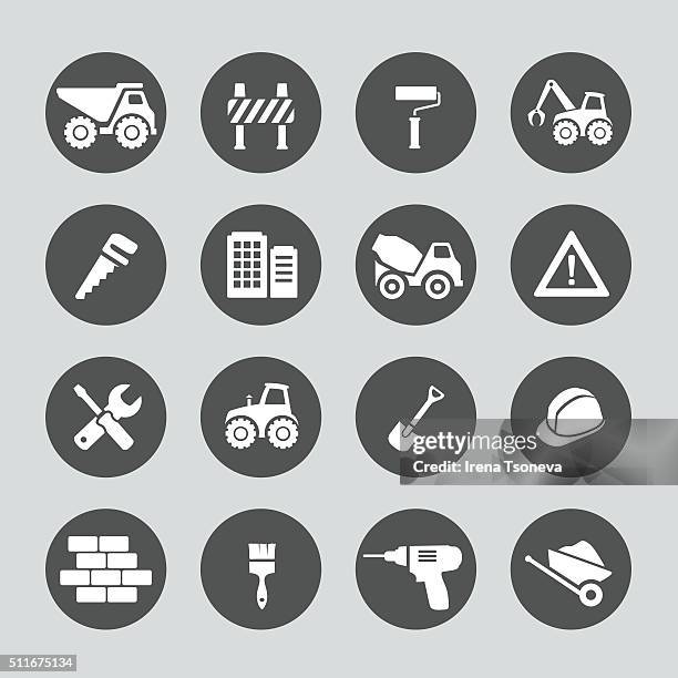 construction icon - spanner isolated stock illustrations