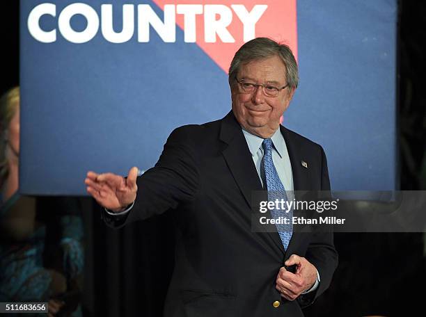Former Nevada Gov. Bob List attends a rally for Republican presidential candidate Sen. Marco Rubio at the Texas Station Gambling Hall & Hotel on...