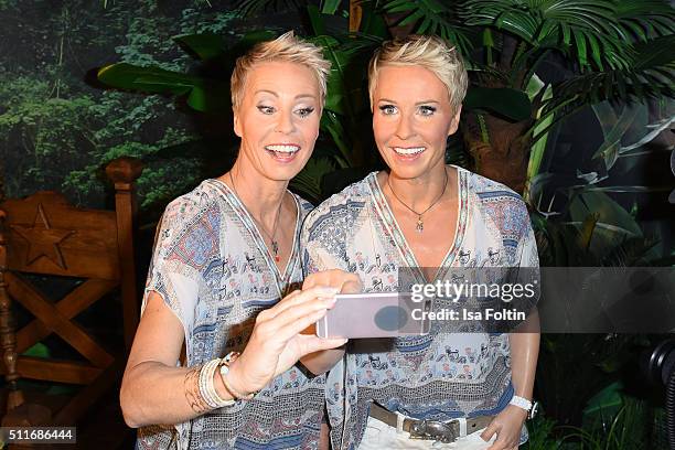 Sonja Zietlow Presents Her Own Wax Figure At Madame Tussauds on February 22, 2016 in Berlin, Germany.