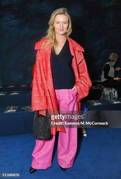 Candice Lake attends the Roksanda show during London Fashion Week Autumn/Winter 2016/17 at on February 22, 2016 in London, England.