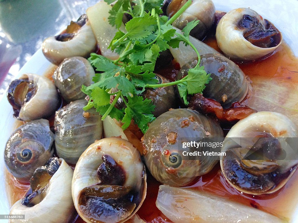 Sauteed sea snails