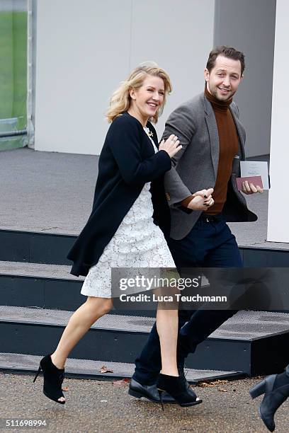 Ellie Goulding attends the Burberry Womenswear show during London Fashion Week Autumn/Winter 2016/17 at on February 22, 2016 in London, England.