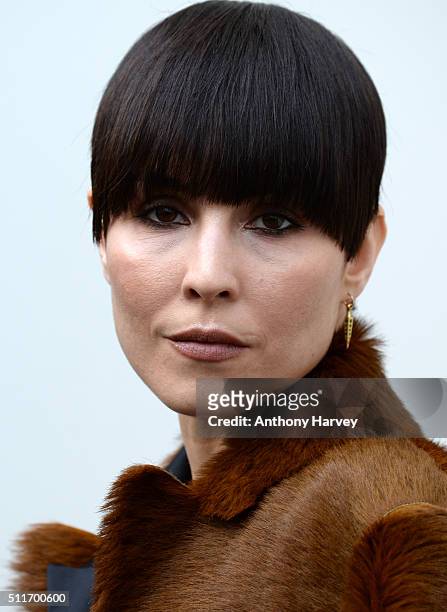 Noomi Rapace attends the Burberry show during London Fashion Week Autumn/Winter 2016/17 at Kensington Gardens on February 22, 2016 in London, England.