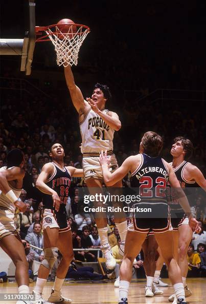 Purdue Rowinski Purdue Jim Rowinski in action, layup vs Illinois at Mackey Arena ...