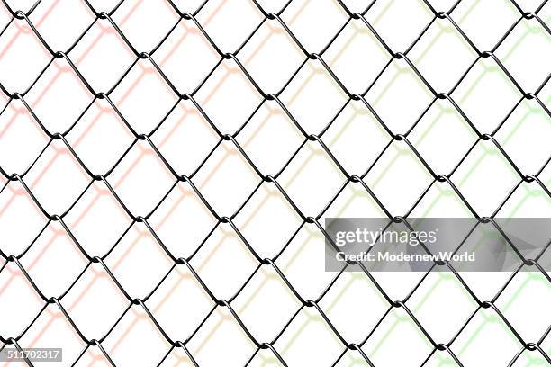 the net with colored shadow - wire mesh fence stock-fotos und bilder