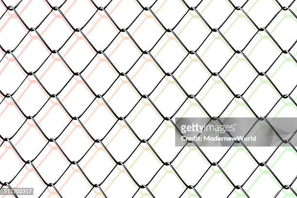 the net with colored shadow - chain link stock pictures, royalty-free photos & images