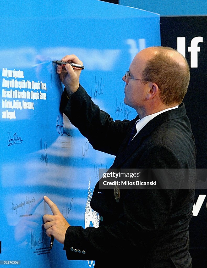 European Royals And Politicians Sign Olympic Truce Wall