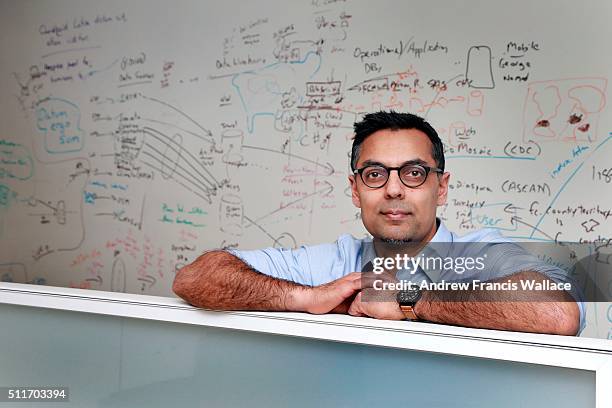 Infectious disease physician, Dr. Kamran Khan, pose at the Li Ka Shing Knowledge Institute of St Michael's Hospital, February 17, 2016. Infectious...