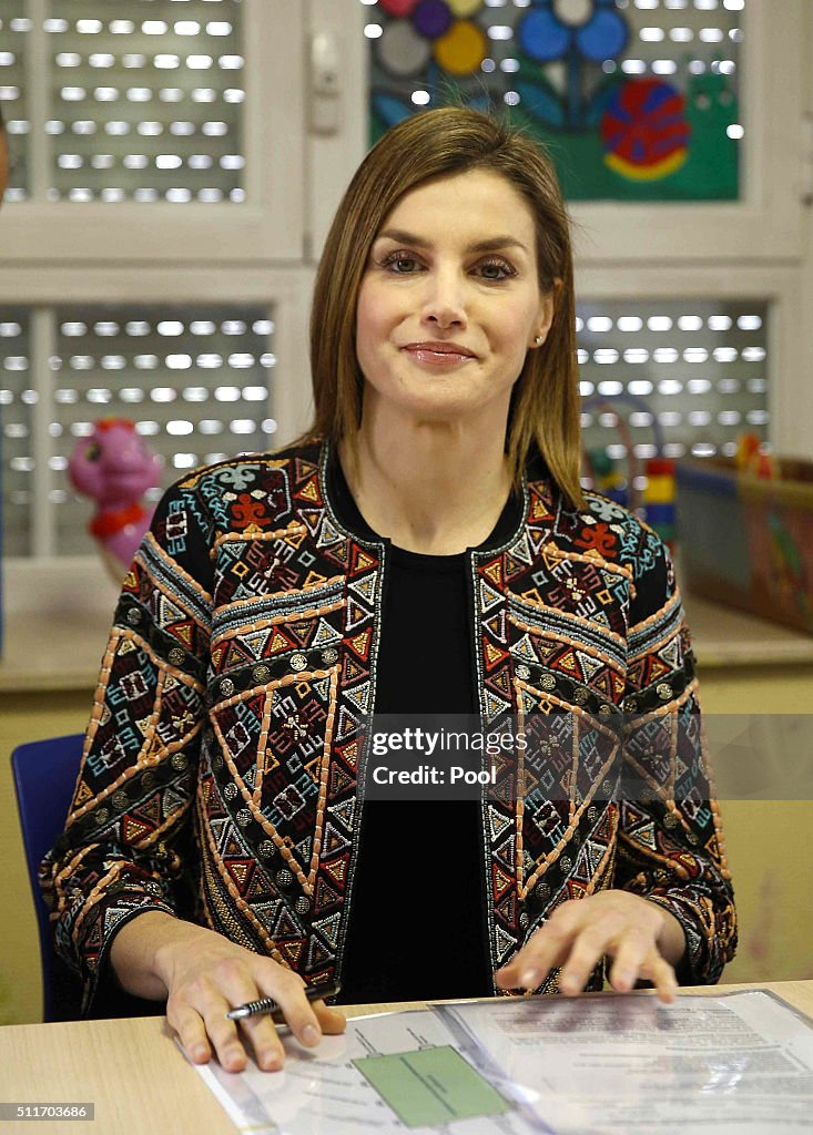 Queen Letizia of Spain Visits 'Nino Jesus' Children Hospital