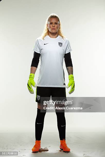 United States National Soccer team member, Ashlyn Harris is photographed for Sports Illustrated on May 2, 2015 in Newport Beach, California. CREDIT...