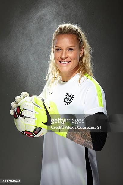 United States National Soccer team member, Ashlyn Harris is photographed for Sports Illustrated on May 2, 2015 in Newport Beach, California. CREDIT...