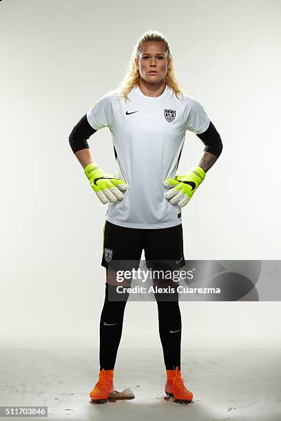 United States National Soccer team member, Ashlyn Harris is photographed for Sports Illustrated on May 2, 2015 in Newport Beach, California. CREDIT...