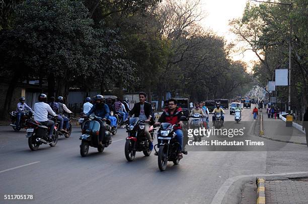 Daily life of people in TATA Nagar on February 12, 2015 in Jamshedpur, India.