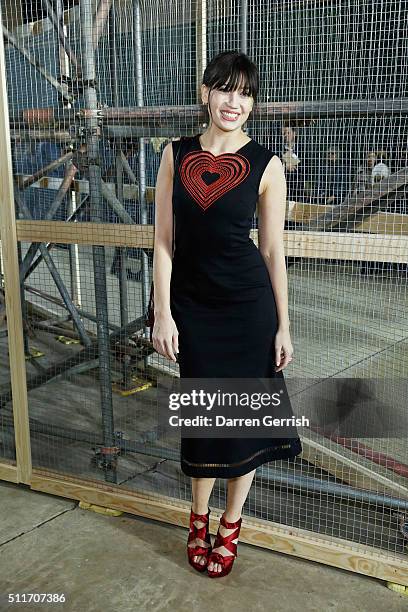 Daisy Lowe attends Christopher Kane LFW AW16 show at Tate Modern on February 22, 2016 in London, England.