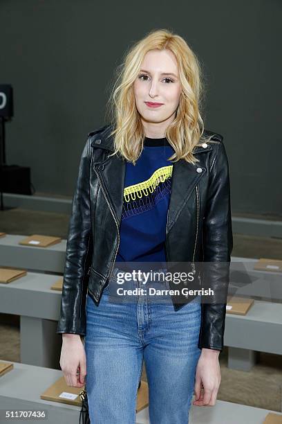 Laura Carmichael attends Christopher Kane LFW AW16 show at Tate Modern on February 22, 2016 in London, England.