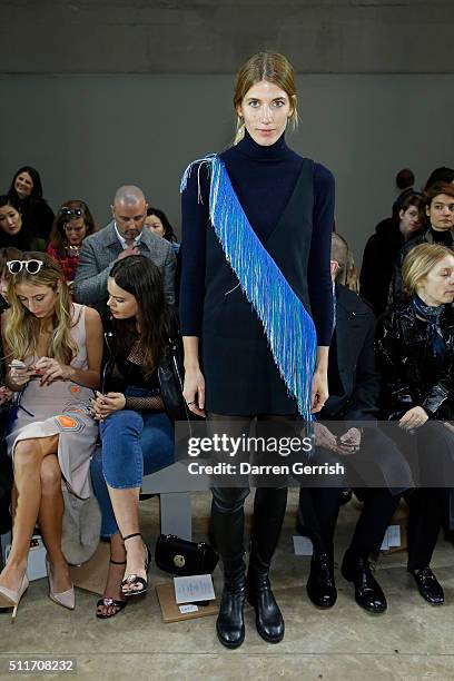 Veronika Heibrunner attends Christopher Kane LFW AW16 show at Tate Modern on February 22, 2016 in London, England.