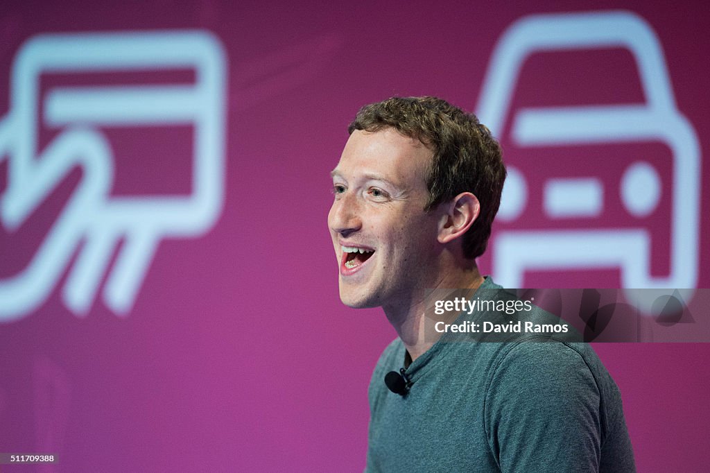 Mark Zuckerberg Attends Mobile World Congress 2016