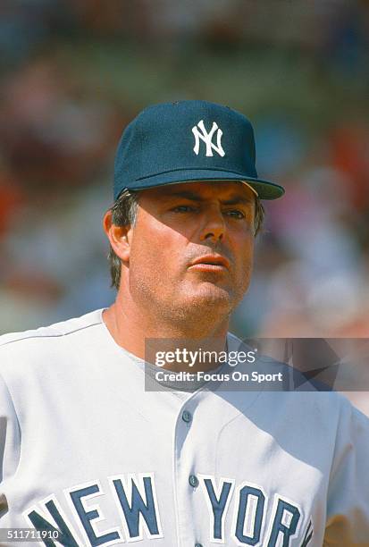 Manager Lou Piniella of the New York Yankees looks on during a Major League Baseball game circa 1987. Piniella managed the Yankees from 1986-1987 and...