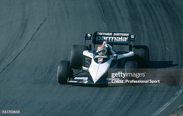 Nelson Piquet of the Brabham-BMW Team in action during the European Grand Prix held at the Brands Hatch Circuit in Kent, England on the 25th...