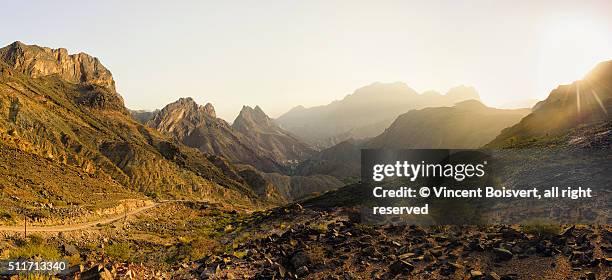 wadi bani awf road, oman - arabian peninsula stock pictures, royalty-free photos & images