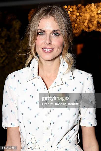 Donna Air attends the launch of "Good + Simple" by Jasmine Hemsley and Melissa Hemsley at Mondrian London on February 22, 2016 in London, England.