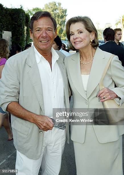 Actress Jessica Walter and husband Ron Leibman arrive at a cocktail party and script reading for FOX-TV's "Arrested Development" at the Wadsworth...