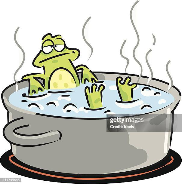 frosch mit kochendem wasser - gar gekocht stock-grafiken, -clipart, -cartoons und -symbole