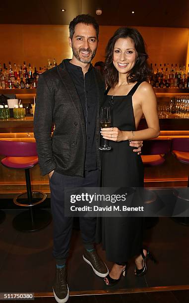 Jasmine Hemsley and Nick Hopper attend the launch of "Good + Simple" by Jasmine Hemsley and Melissa Hemsley at Mondrian London on February 22, 2016...