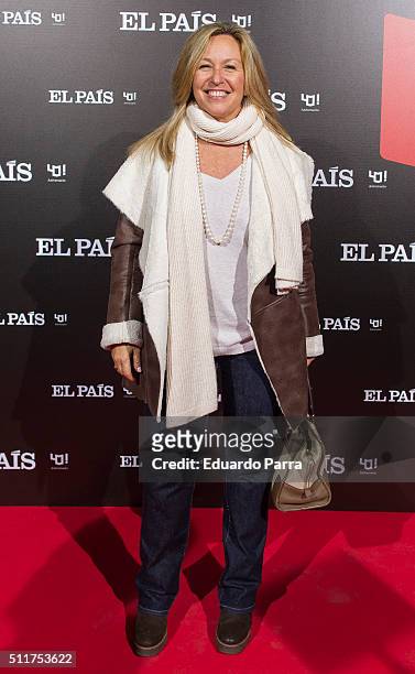 Trinidad Jimenez attends 'El Pais, Con La Constitucion' documentary premiere at Capitol cinema on February 22, 2016 in Madrid, Spain.