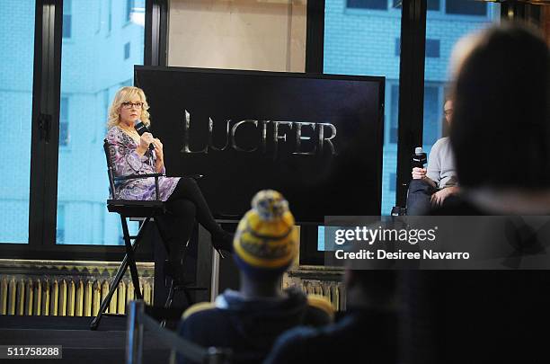 Actress Rachel Harris discusses her new show 'Lucifer' during AOL Build Series at AOL Studios In New York on February 22, 2016 in New York City.