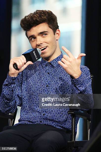 Nathan Sykes attends AOL Build Speaker Series - Nathan Sykes at AOL Studios In New York on February 22, 2016 in New York City.