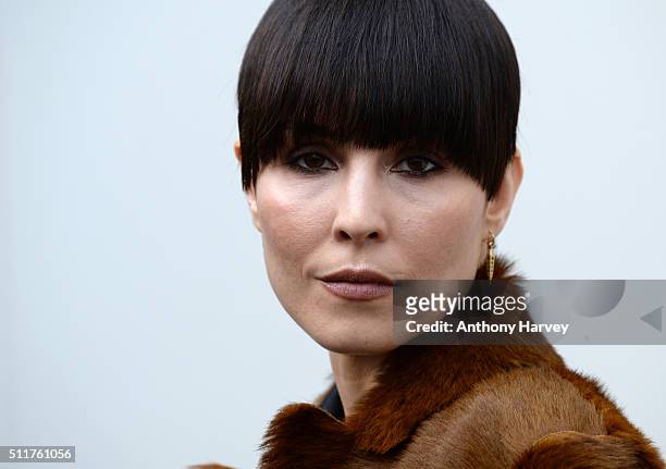 Noomi Rapace attends the Burberry show during London Fashion Week Autumn/Winter 2016/17 at Kensington Gardens on February 22, 2016 in London, England.