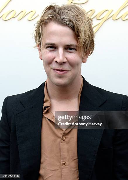 Tom Odell attends the Burberry show during London Fashion Week Autumn/Winter 2016/17 at Kensington Gardens on February 22, 2016 in London, England.