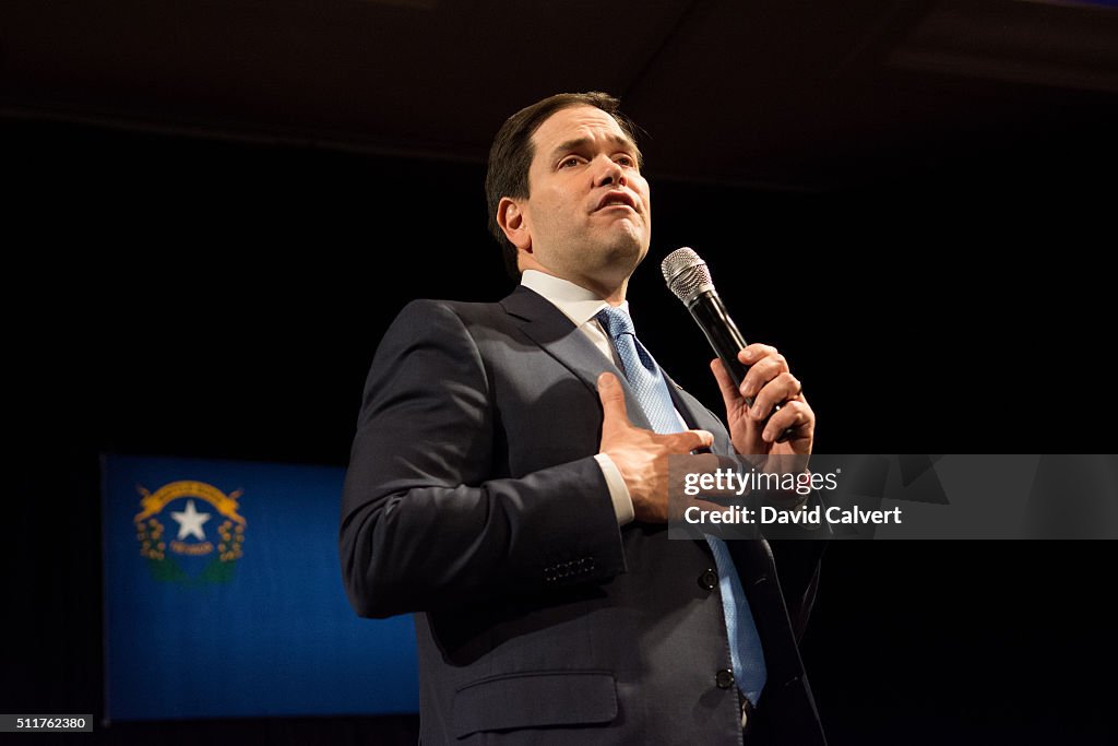 Marco Rubio Campaigns In Reno One Day Before GOP Nevada Caucuses