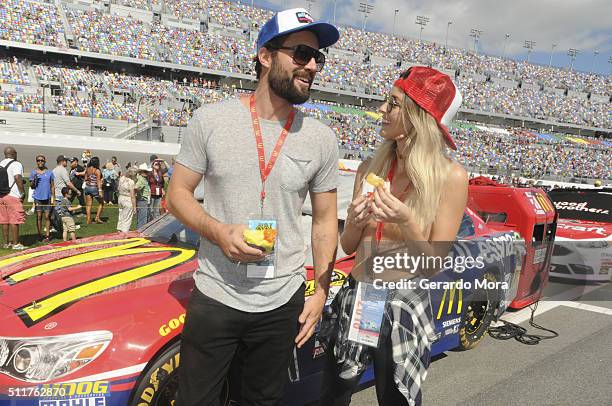 Brody Jenner and girlfriend Kaitlynn Carter are lovin' it at the Daytona 500, snacking on an Egg McMuffin and Hash Browns from McDonald's All Day...