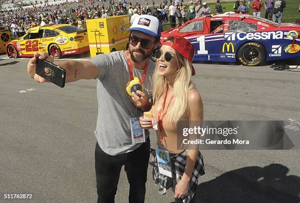 Brody Jenner and girlfriend Kaitlynn Carter are lovin' it at the Daytona 500, snacking on an Egg McMuffin and Hash Browns from McDonald's All Day...