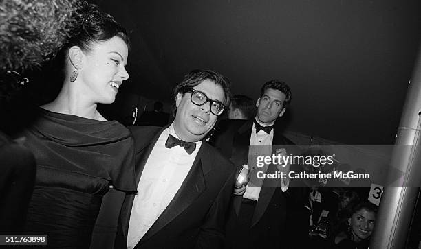Opening of the Andy Warhol Museum in May 1994 in Pittsburgh, PA. L-R: Debi Mazar, Bob Colacello, unidentified.