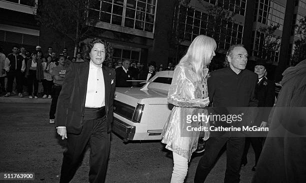 Opening of the Andy Warhol Museum in May 1994 in Pittsburgh, PA. Pictured: Fran Lebowitz , Brice Marden, far right.