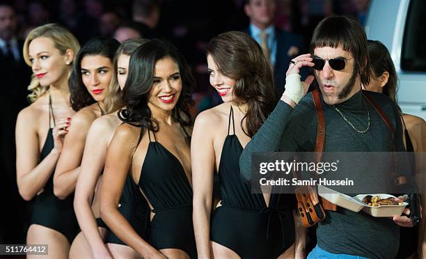 Sacha Baron Cohen arrives for the World premiere of "Grimsby" at Odeon Leicester Square on February 22, 2016 in London, England.