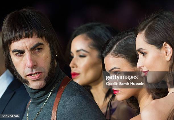 Sacha Baron Cohen arrives for the World premiere of "Grimsby" at Odeon Leicester Square on February 22, 2016 in London, England.