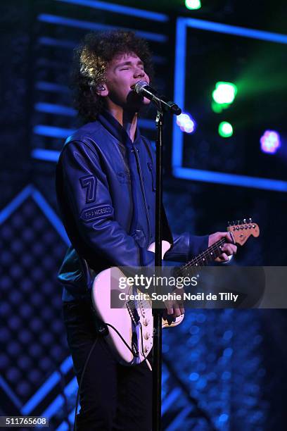 Francesco Yates attends the Unis pour l'action Montreal at Theatre Saint Denis on February 22, 2016 in Montreal, Canada. .