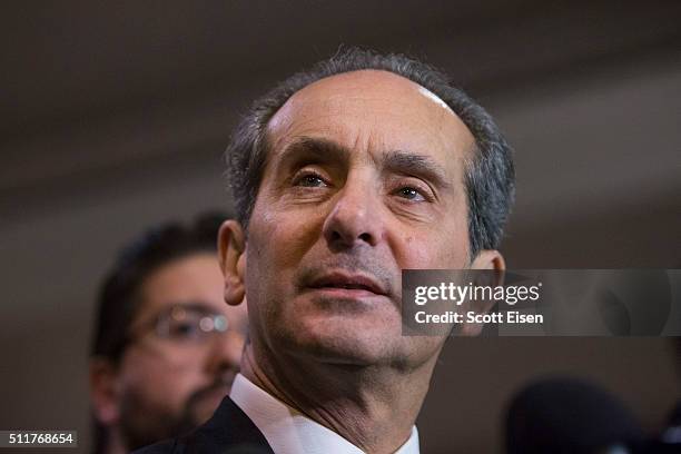 Joseph Cammarata, one of the attorney for the plaintiffs in the defamation case against comedian Bill Cosby speaks the media outside of the Marriott...