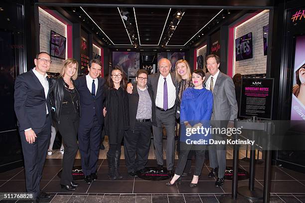 Vice President Retail Marketing NYX Cosmetics Kelly Coller, Chairman and CEO of L'Oréal Jean-Paul Agon, Director of Events at NYX Cosmetics Natalie...