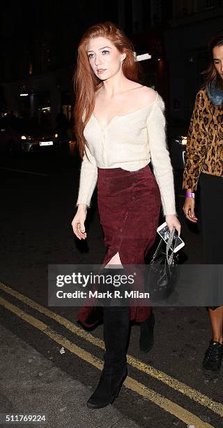 Nicola Roberts attending the JF London a/w16-17 presentation and party at the W hotel on February 22, 2016 in London, England.