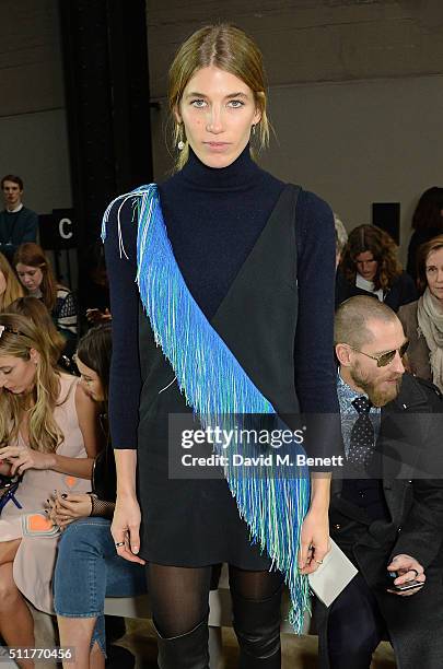 Veronika Heibrunner attends the Christopher Kane show during London Fashion Week Autumn/Winter 2016/17 at Tate Modern on February 22, 2016 in London,...