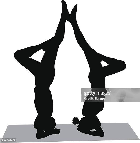 yoga pose - good posture stock illustrations