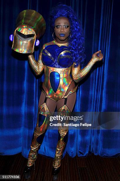 Bob The Drag Queen attends Logo's "RuPaul's Drag Race" Season 8 Premiere at Stage 48 on February 22, 2016 in New York City.