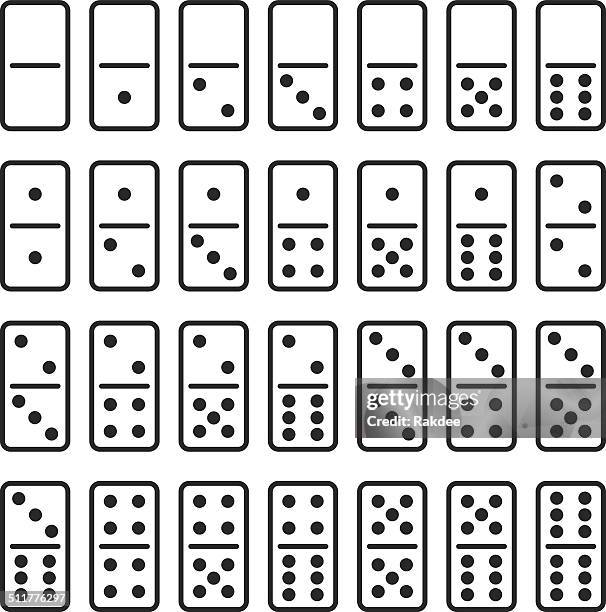 ilustraciones, imágenes clip art, dibujos animados e iconos de stock de dominó silueta icons/set 1 - dominó