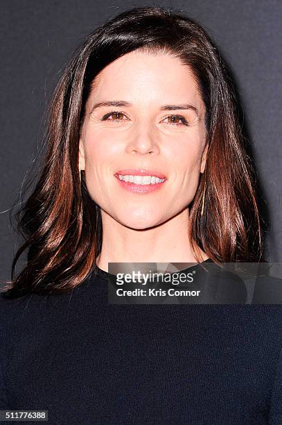 Actress Neve Campbell attends the "House Of Cards" Season 4 Premiere at the National Portrait Gallery on February 22, 2016 in Washington, DC.